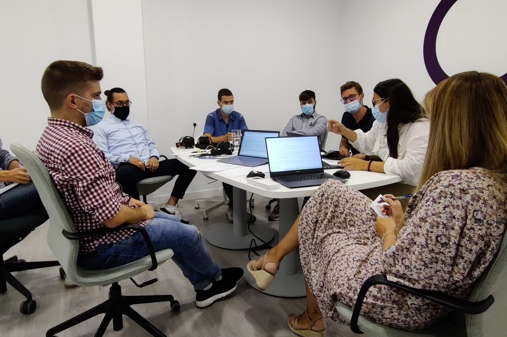 En una reunión